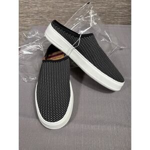 Dearfoams Annie Clogs Shoes Womens Size 9.5 Black White NEW